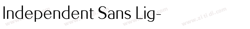 Independent Sans Lig字体转换